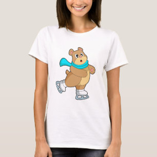 Bear Ice skating Ice skates T-Shirt
