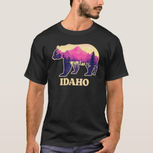 Bear Idaho Id Vintage Mountains Hunting Camping So T-Shirt