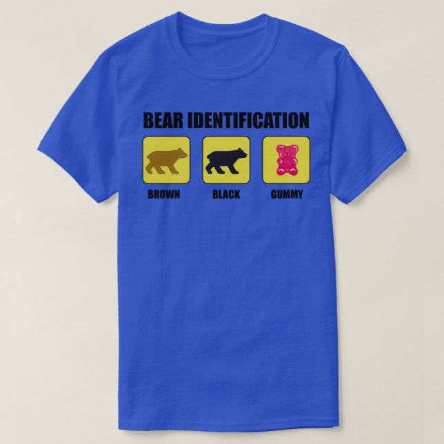 Bear Identification Funny 1 T-Shirt (Design Front)