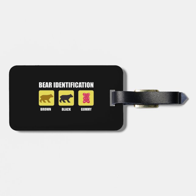 Bear Identification Funny Luggage Tag (Back Horizontal)