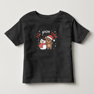 Bear I'm Snow Cute Snowman Snow Pun Toddler T-Shirt