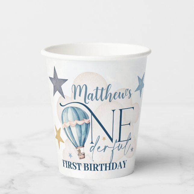 Bear in a Balloon 236ml Paper Cup (Front)