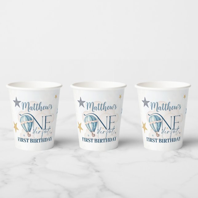 Bear in a Balloon 236ml Paper Cups (Multi)
