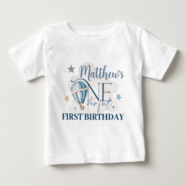 Bear in a Balloon Baby Fine Jersey T-Shirt (Front)