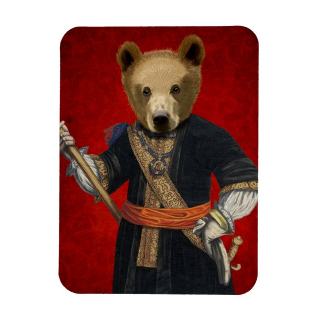 Bear in Blue Robes 3 Magnet (Vertical)