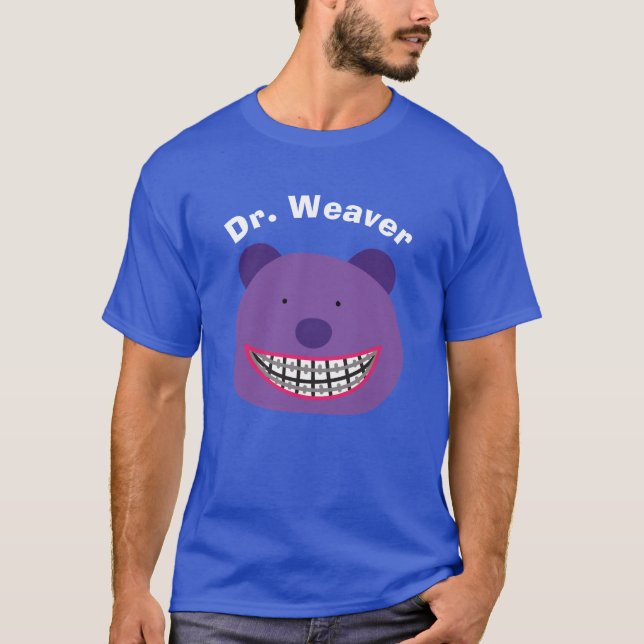 Bear in Braces Personalised Orthodontists T-Shirt (Front)