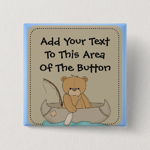 Bear in Canoe Button