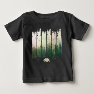 Bear in forest nature trees scenery baby T-Shirt