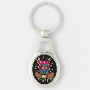 Bear In Honey Key Ring
