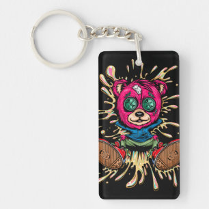 Bear In Honey Key Ring