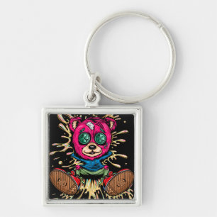 Bear In Honey Key Ring
