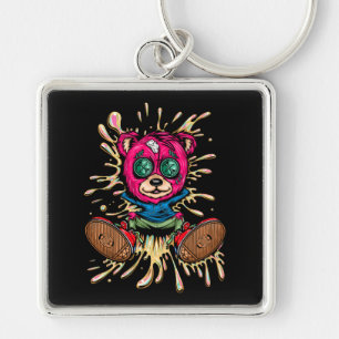 Bear In Honey Key Ring