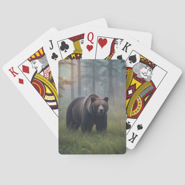 Bear in Magical Forest Playing Cards (Back)