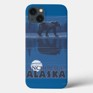 Bear in Moonlight - Anchorage, Alaska iPhone 13 Case