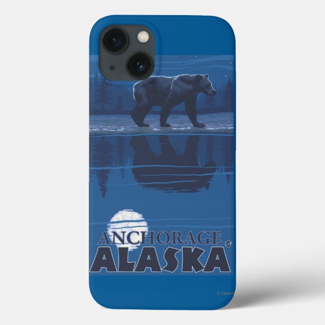 Bear in Moonlight - Anchorage, Alaska Case-Mate iPhone Case (Back)