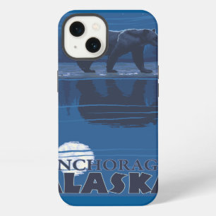 Bear in Moonlight - Anchorage, Alaska iPhone Case