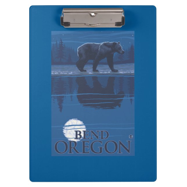Bear in Moonlight - Bend, Oregon Clipboard (Front)