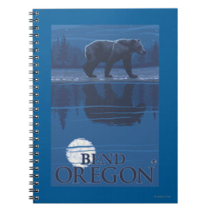 Bear in Moonlight - Bend, Oregon Notebook