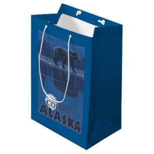 Bear in Moonlight - Cordova, Alaska Medium Gift Bag