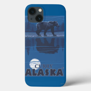 Bear in Moonlight - Curry, Alaska iPhone 13 Case