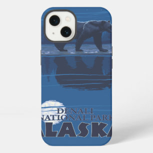 Bear in Moonlight - Denali National Park, Alaska iPhone Case
