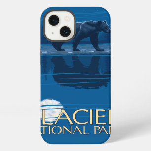 Bear in Moonlight - Glacier National Park, MT iPhone 13 Case