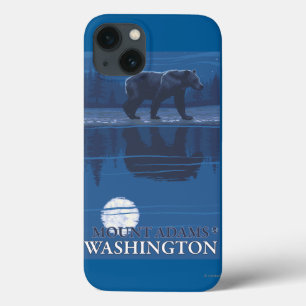 Bear in Moonlight - Mount Adams, Washington iPhone 13 Case