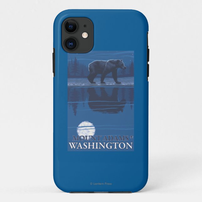 Bear in Moonlight - Mount Adams, Washington Case-Mate iPhone Case (Back)