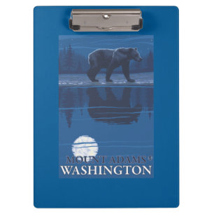 Bear in Moonlight - Mount Adams, Washington Clipboard