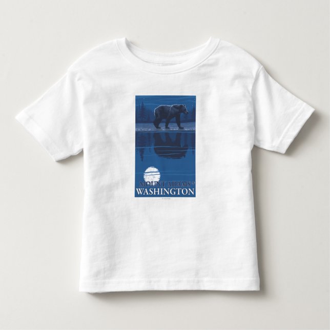 Bear in Moonlight - Mount Adams, Washington Toddler T-Shirt (Front)
