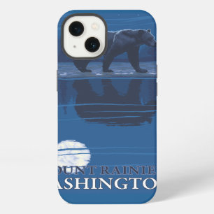 Bear in Moonlight - Mount Rainier, Washington iPhone Case