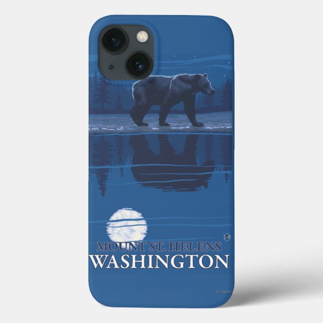 Bear in Moonlight - Mount St. Helens, Case-Mate iPhone Case (Back)