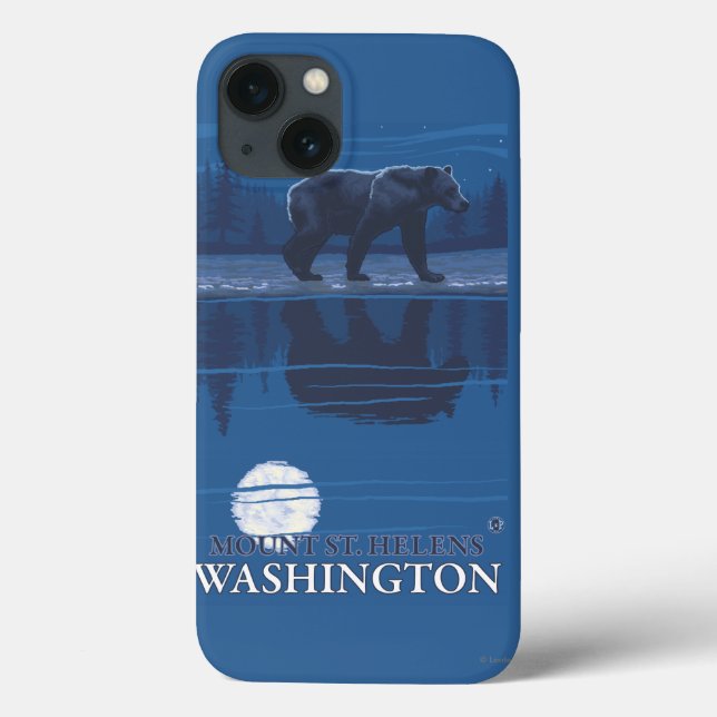 Bear in Moonlight - Mount St. Helens, Case-Mate iPhone Case (Back)