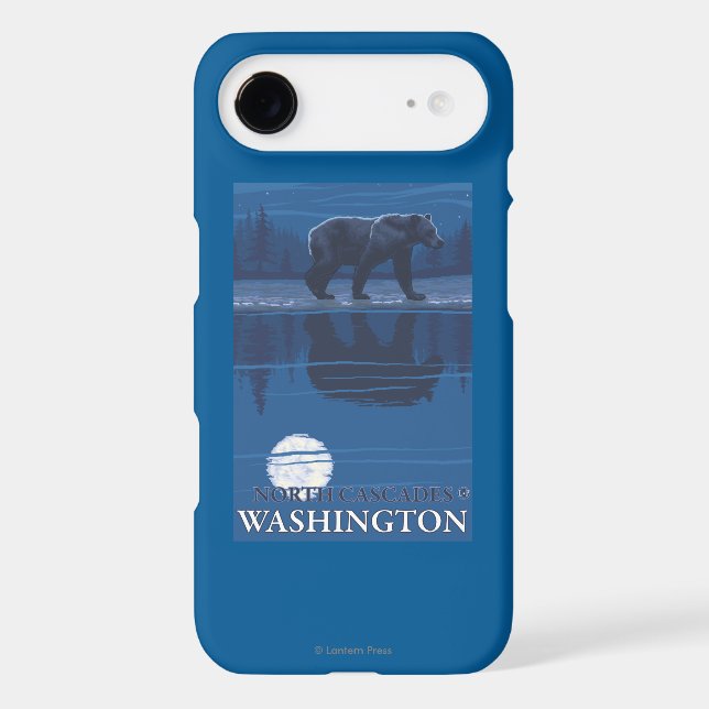 Bear in Moonlight - North Cascades, Washington Case-Mate iPhone Case (Back)