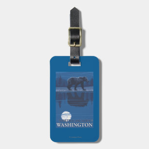 Bear in Moonlight - North Cascades, Washington Luggage Tag