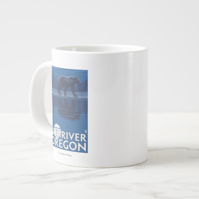 Bear in Moonlight - Sun River, Oregon Large Coffee Mug (Front Left)