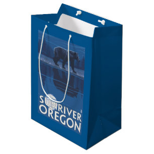 Bear in Moonlight - Sun River, Oregon Medium Gift Bag
