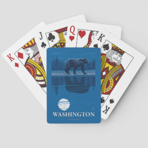 Bear in Moonlight - Washington Playing Cards