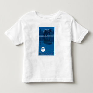 Bear in Moonlight - West Yellowstone, Montana Toddler T-Shirt
