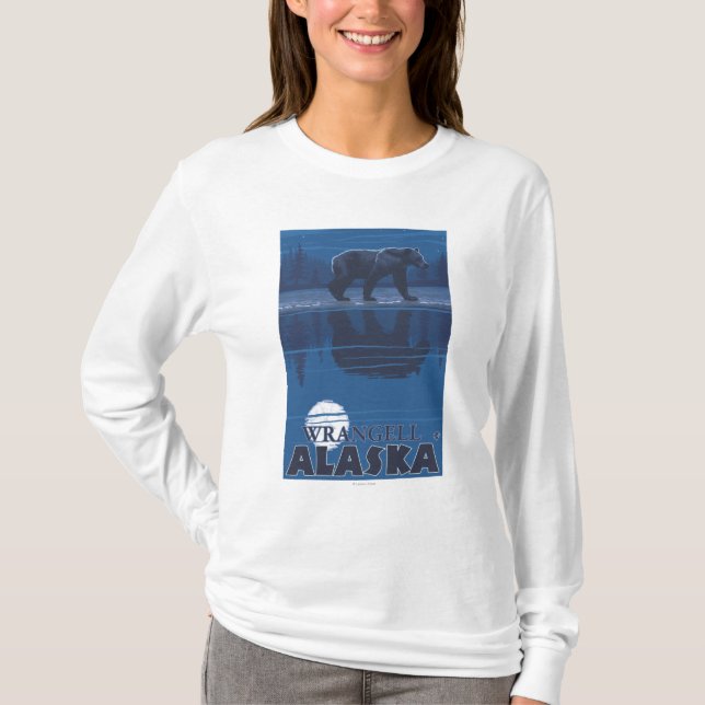 Bear in Moonlight - Wrangell, Alaska T-Shirt (Front)