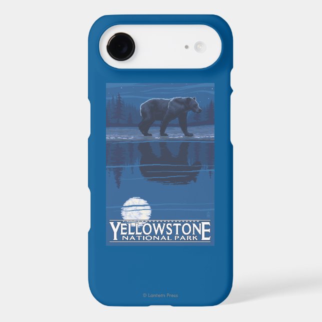 Bear in Moonlight - Yellowstone National Park Case-Mate iPhone Case (Back)