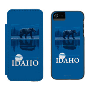 Bear in MoonlightIdahoVintage Travel Poster Incipio Watson™ iPhone 5 Wallet Case