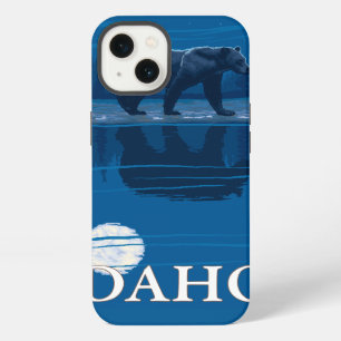 Bear in MoonlightIdahoVintage Travel Poster iPhone 13 Case