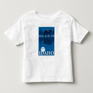 Bear in MoonlightIdahoVintage Travel Poster Toddler T-Shirt