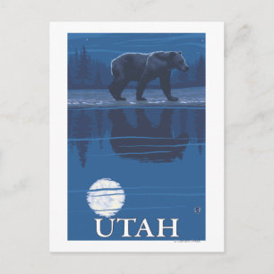 Bear in MoonlightUtah Postcard