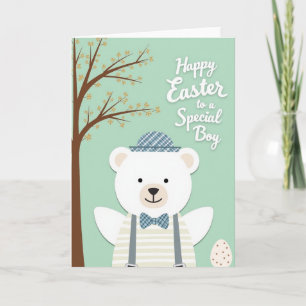 Bear In Plaid Springtime Card