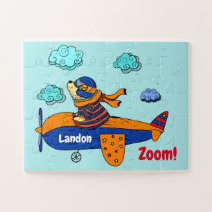 Bear in Plane! Personalised Kid's Jigsaw Puzzle