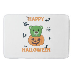 Bear In Pumpkin Sweet Bears Happy Halloween Bath Mat
