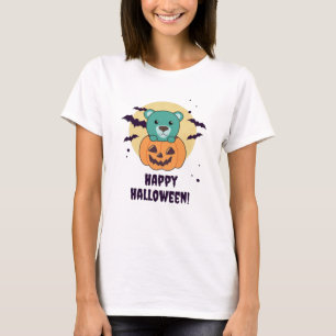 Bear In Pumpkin Sweet Bears Happy Halloween T-Shirt