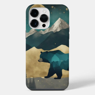 Bear in the Moonlight Design iPhone 14 Pro Max Case
